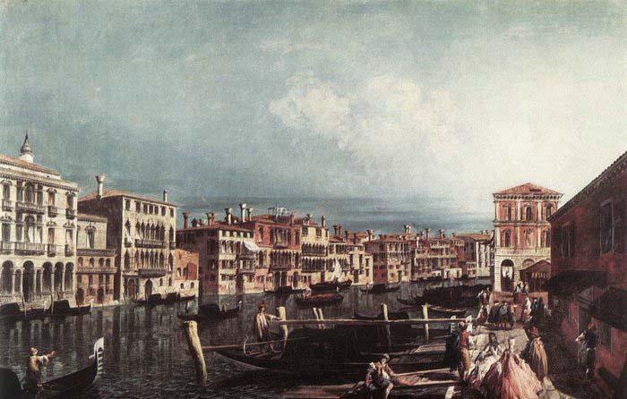 MARIESCHI, Michele The Grand Canal at San Geremia - Oil on canvas oil painting picture